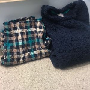 Never worn fuzzy flannel pajamas